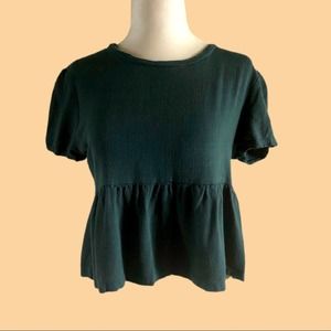 LA Hearts Cropped Babydoll Style Top Sz S